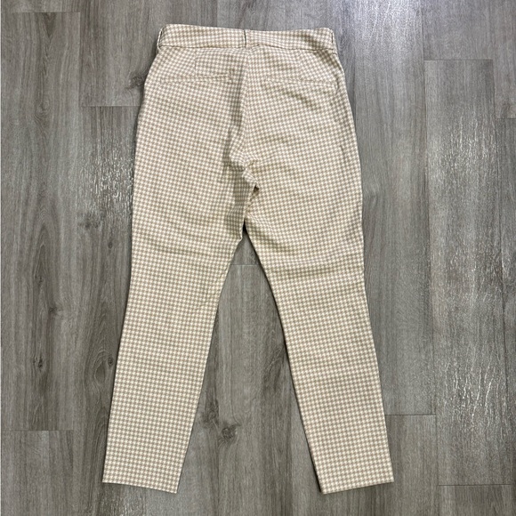 Old Navy Pants Women Size 12 Beige Houndstooth Pixie High Rise Skinny Trousers - Picture 3 of 12